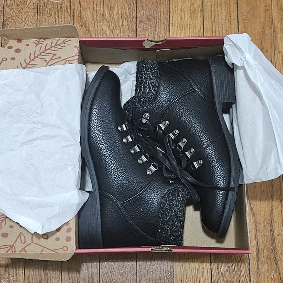 MUK LUKS Hiker Denali/Women's/Ankle Boots/black/urban hiking/lace-up/size 11 - Picture 12 of 13